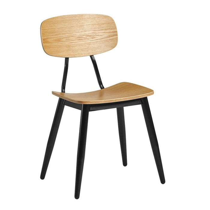 JUNA Side Chair – Ply Oak and Black Steel