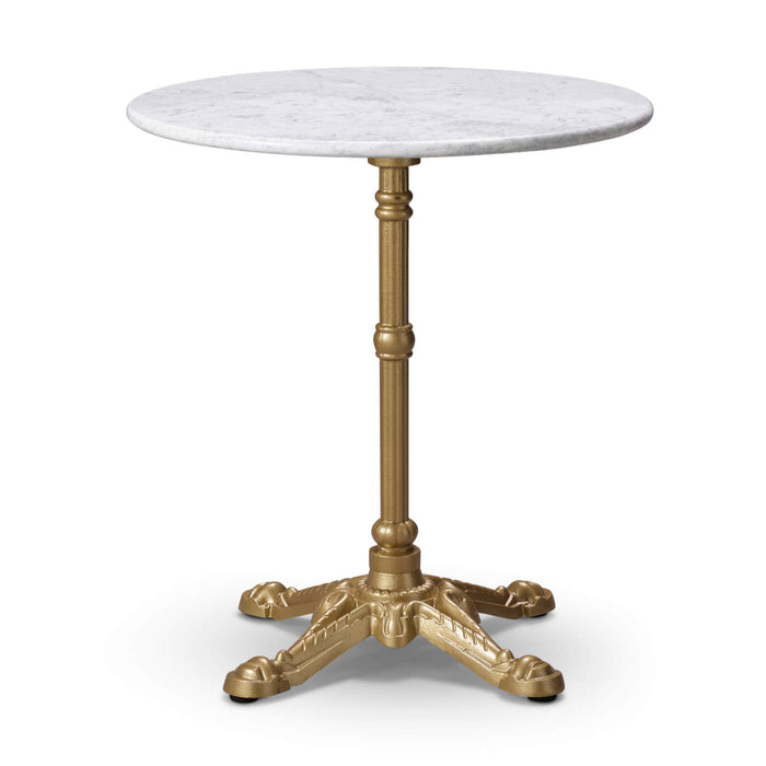 Marble Dining Table with 4 Leg Gold Cast Iron Base