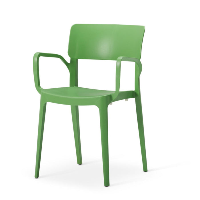 Curved polypropylene armchair