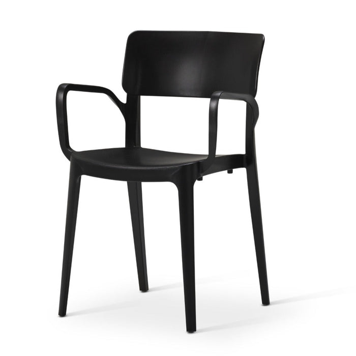 Curved polypropylene armchair