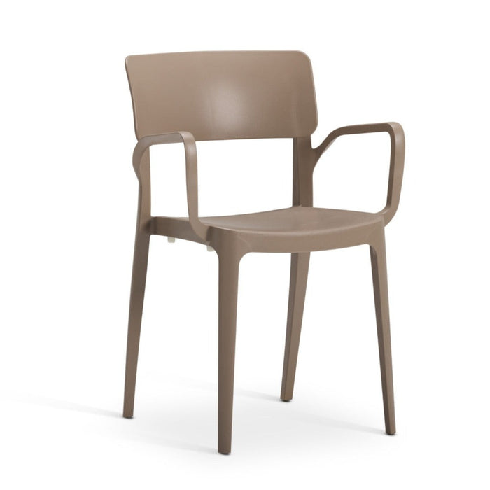 Curved polypropylene armchair