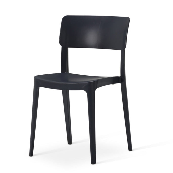 Curved polypropylene side chair