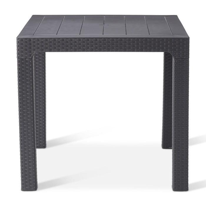 Modern wicker style plastic table