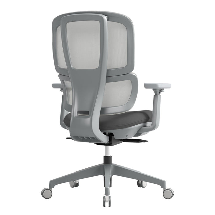 Shelby grey mesh back operator chair with grey fabric seat