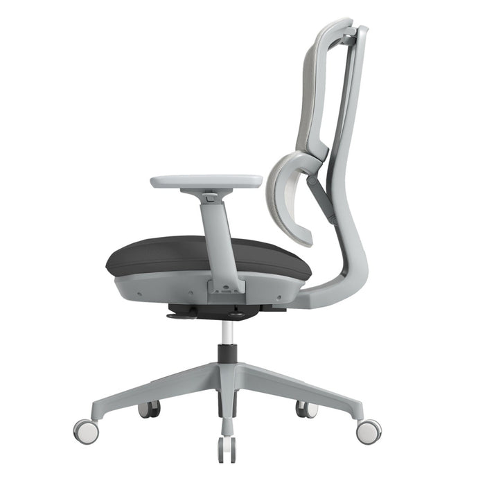 Shelby grey mesh back operator chair with grey fabric seat