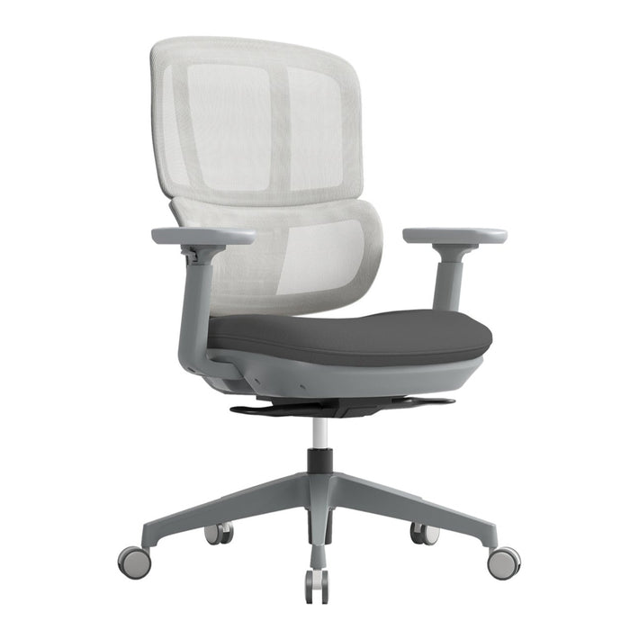 Shelby grey mesh back operator chair with grey fabric seat