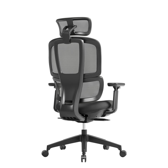 Shelby grey mesh back operator chair with headrest