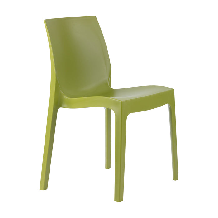 Robust, Italian, polypropylene stacking chairs