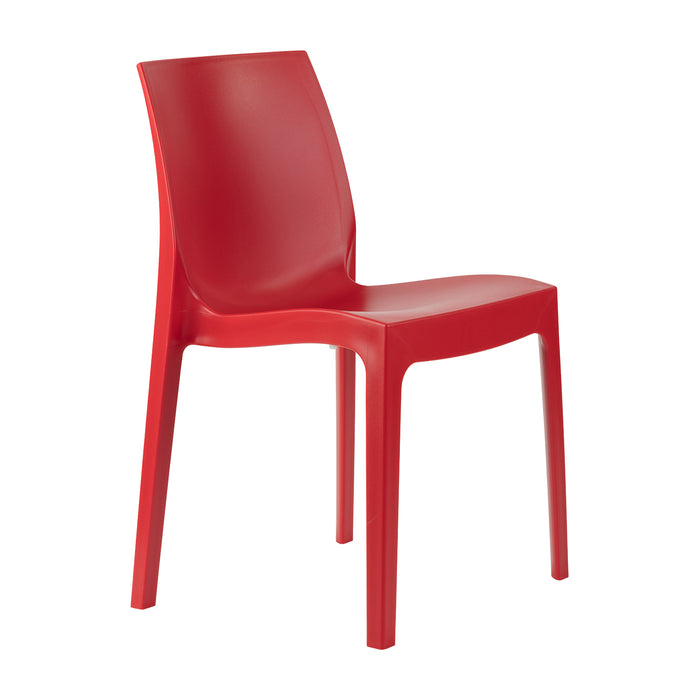 Robust, Italian, polypropylene stacking chairs