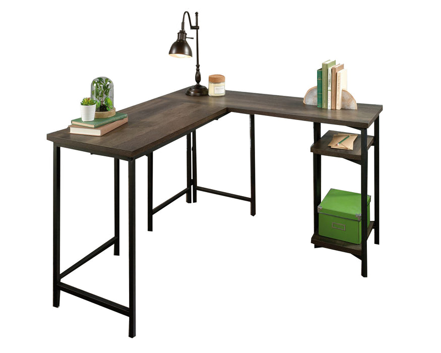 Industrial Style L-Shaped Desk Charter Oak.