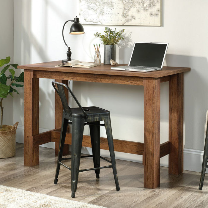 Counter Height Work Bench Chalked Chestnut.