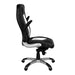 Friesian - High Back Executive Chair with Folding Arms and Satin Chrome Base.
