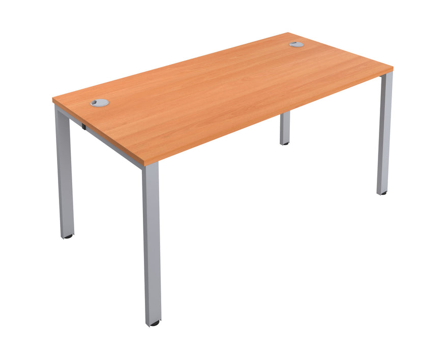 One person bench desk - Silver Frame