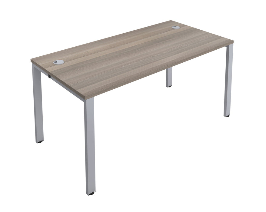 One person bench desk - Silver Frame