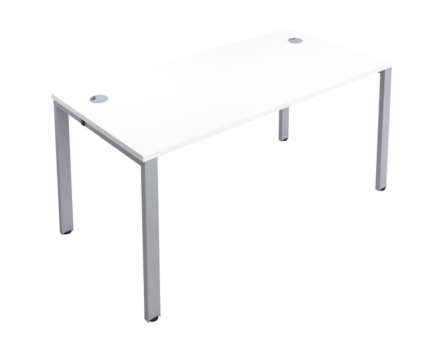 One person bench desk - Silver Frame