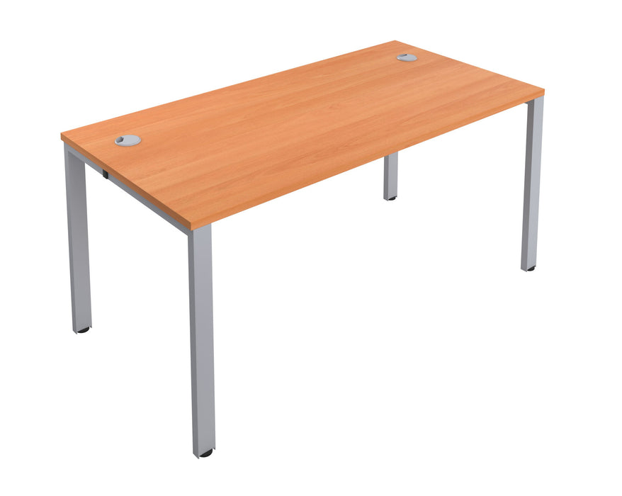 One person bench desk - Silver Frame