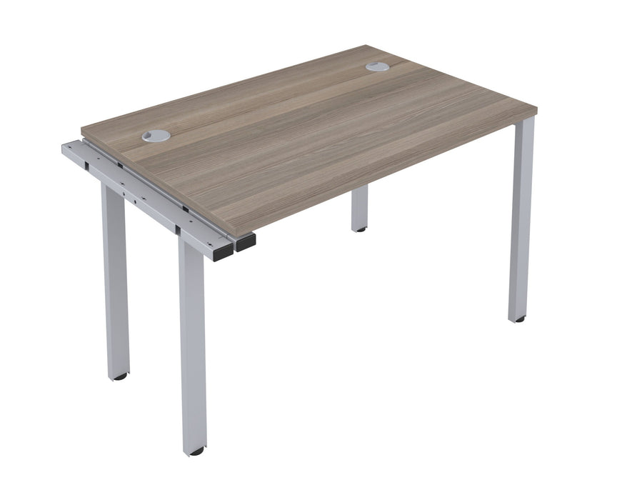 One person bench desk - Silver Frame