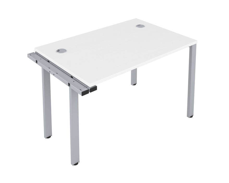 One person bench desk - Silver Frame