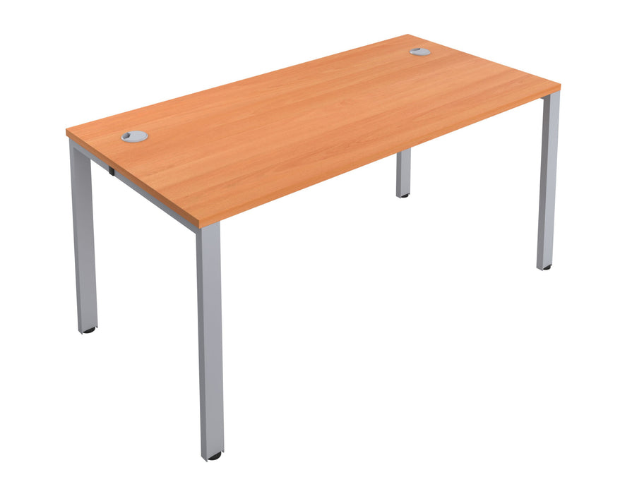 One person bench desk - Silver Frame