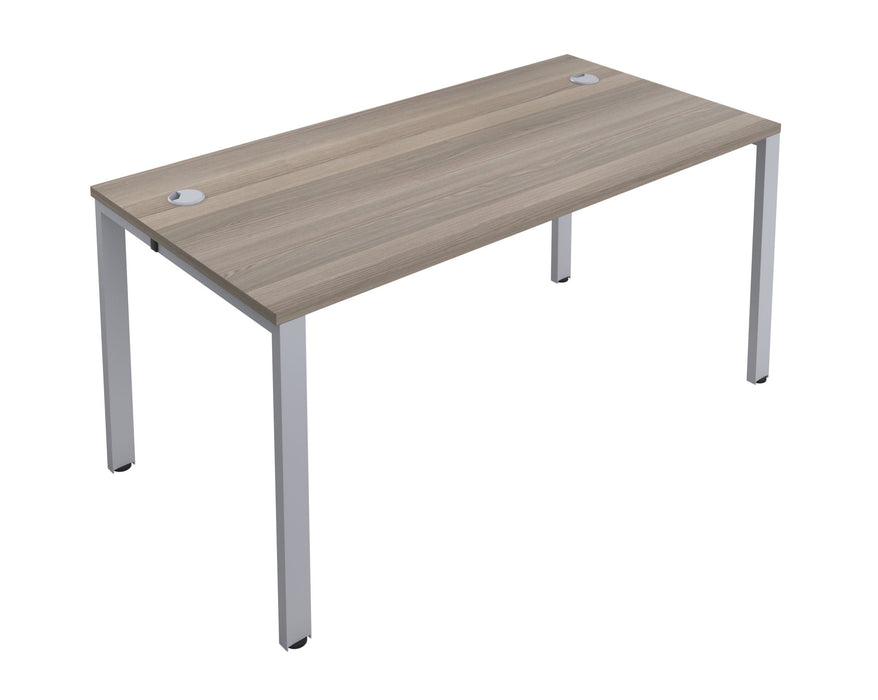 One person bench desk - Silver Frame