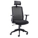 Denali High Back Chair with Headrest - Black Mesh.