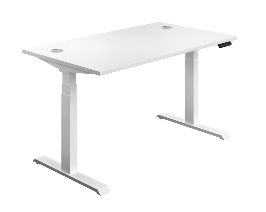 Economy Sit Stand Desk - White Frame