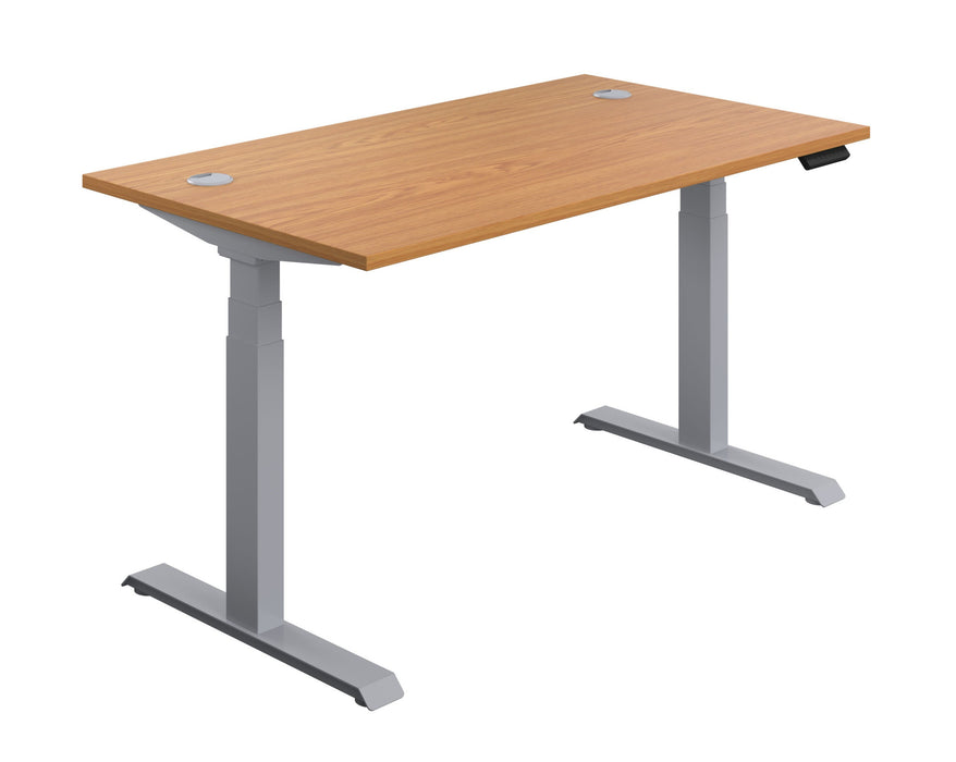 Economy Sit Stand Desk - Silver Frame