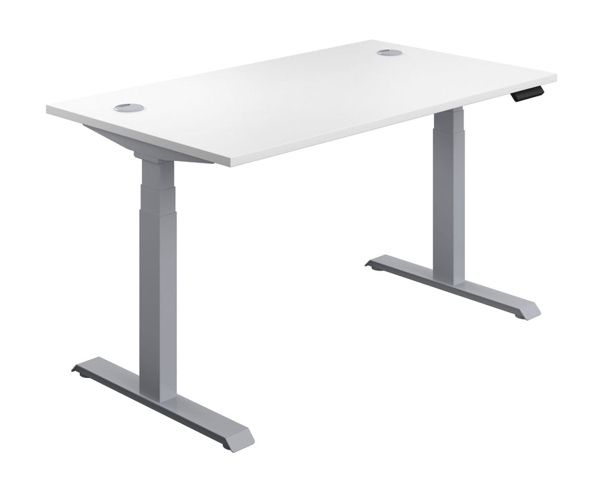 Economy Sit Stand Desk - Silver Frame