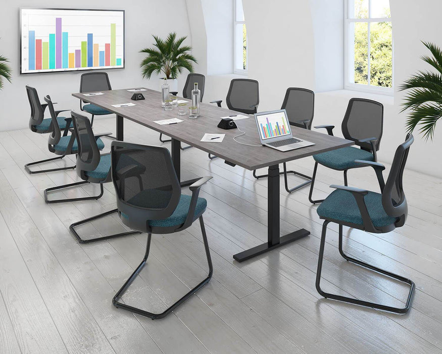 Elev8²Touch - Boardroom Table - White Frame.