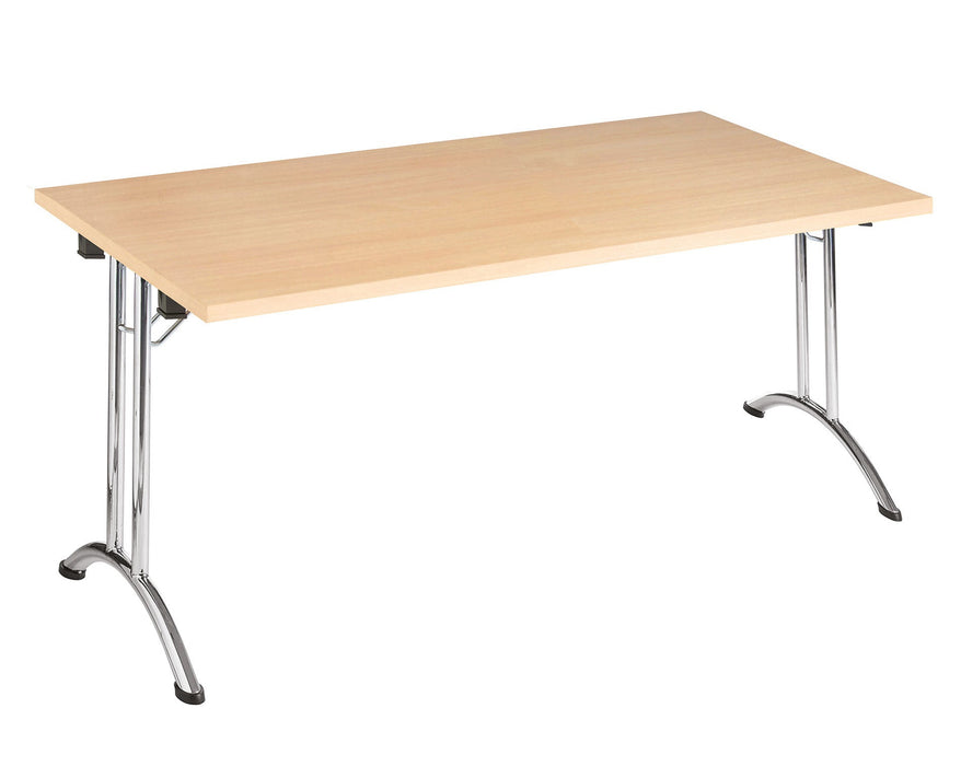 Versa Rectangular Table - Modular Table with Folding Tubular Chrome Frame