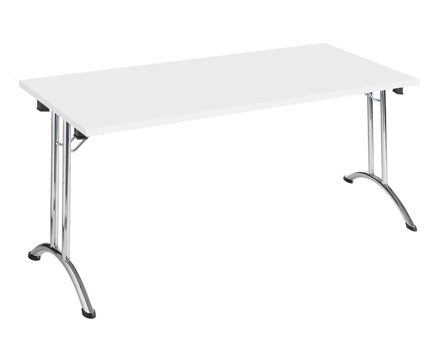 Versa Rectangular Table - Modular Table with Folding Tubular Chrome Frame