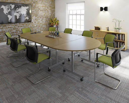 Fliptop - Semi-Circular Meeting Table.