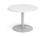 Trumpet Base - Circular Boardroom Table - Silver Frame.