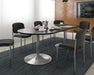 Trumpet Base - Radial End Boardroom Table - White Frame.