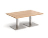 Brescia - Rectangular Coffee Table - Brushed Steel Base.