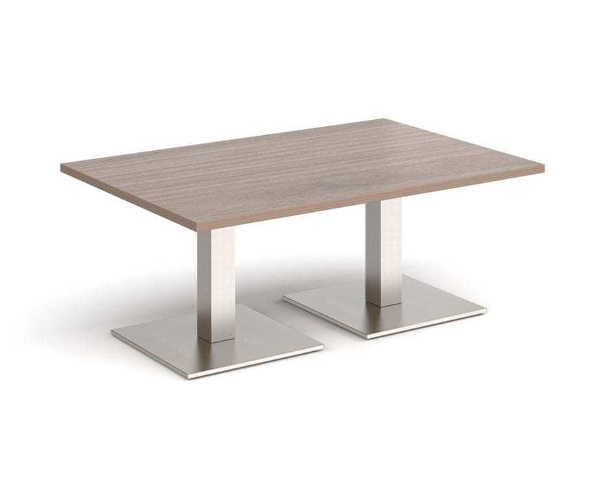 Brescia - Rectangular Coffee Table - Brushed Steel Base