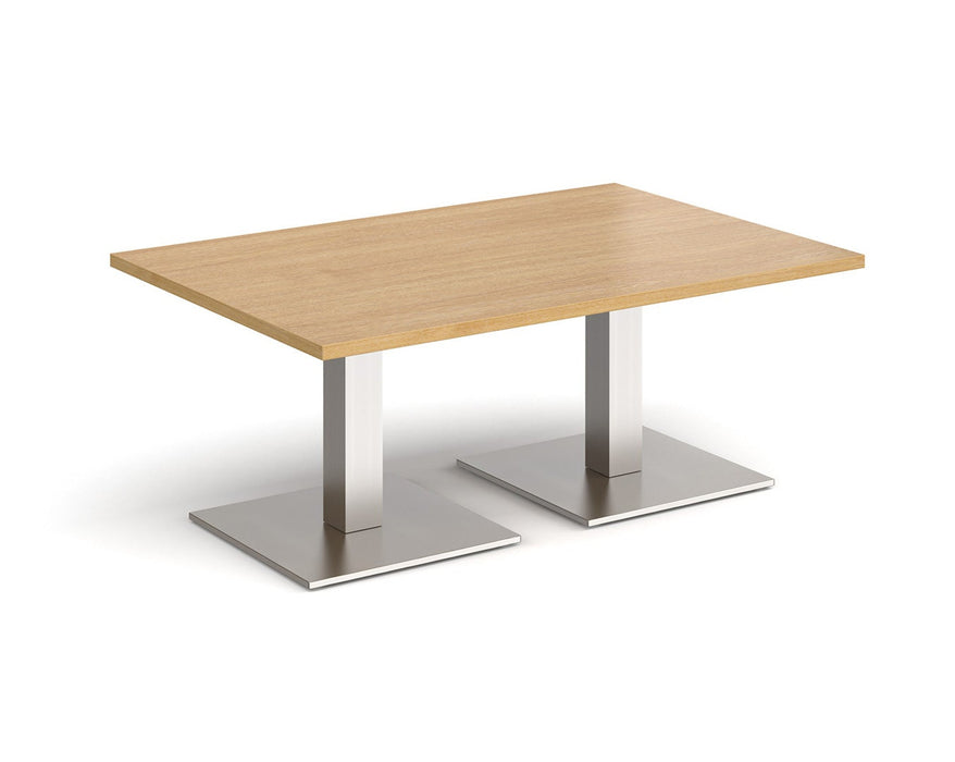 Brescia - Rectangular Coffee Table - Brushed Steel Base.