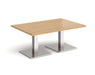 Brescia - Rectangular Coffee Table - Brushed Steel Base.