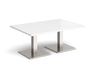 Brescia - Rectangular Coffee Table - Brushed Steel Base.