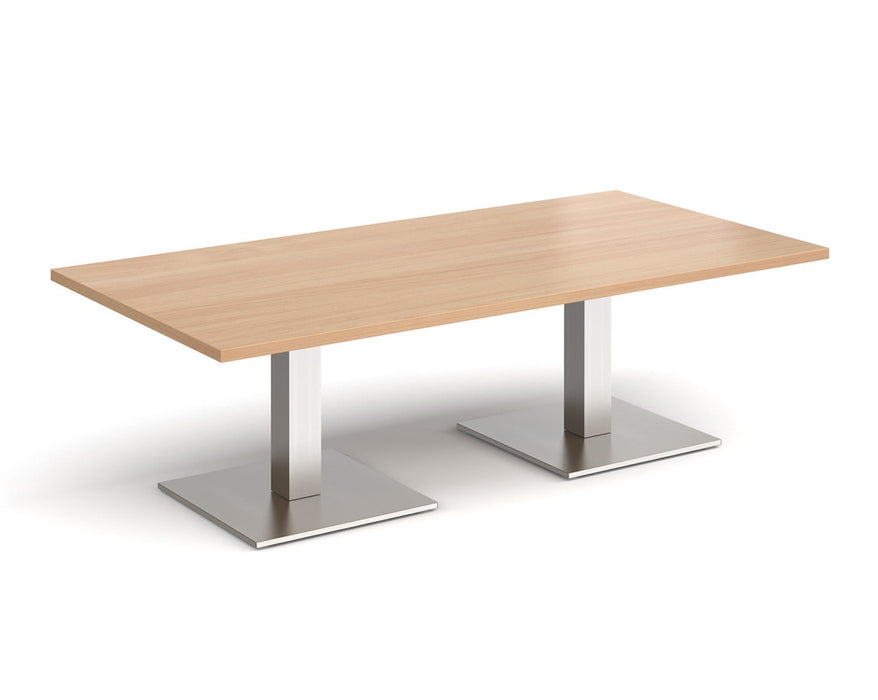 Brescia - Rectangular Coffee Table - Brushed Steel Base.