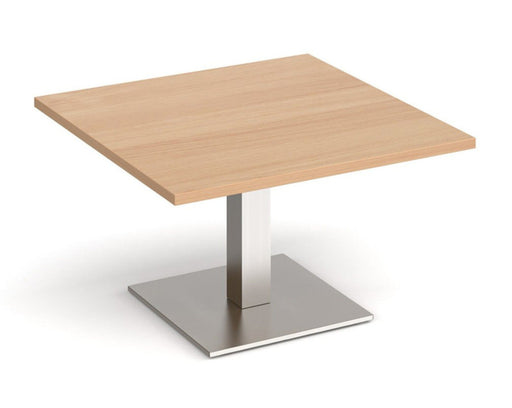 Brescia - Square Coffee Table - Brushed Steel Base.