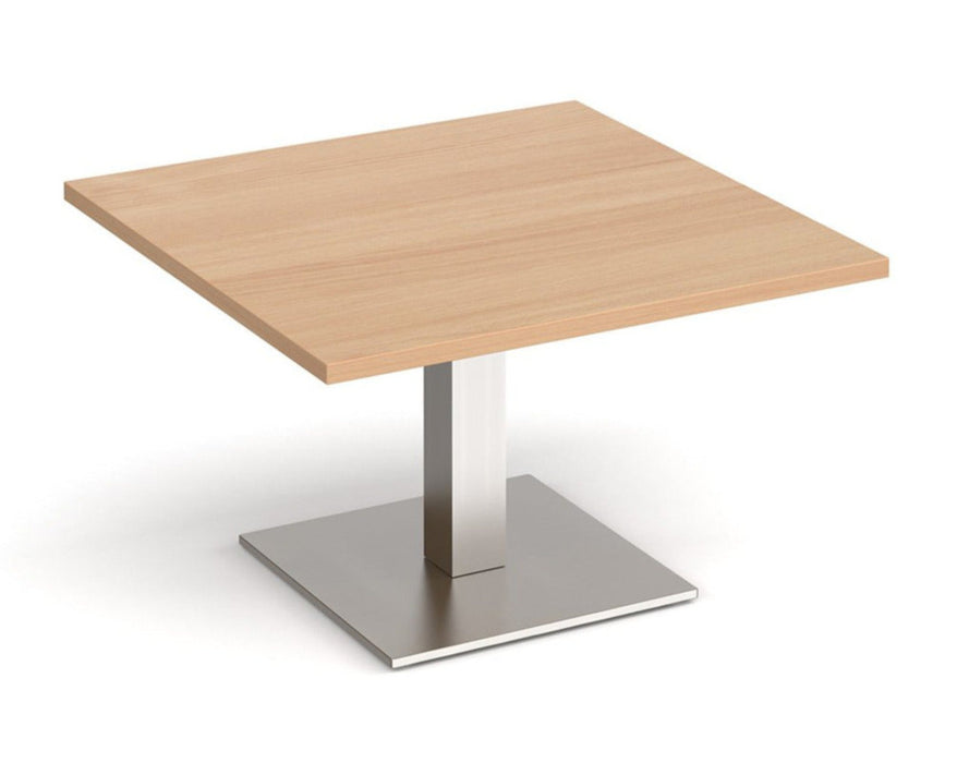 Brescia - Square Coffee Table - Brushed Steel Base.