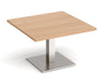 Brescia - Square Coffee Table - Brushed Steel Base.