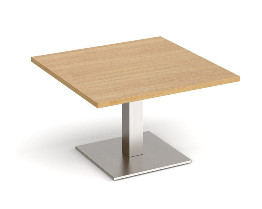 Brescia - Square Coffee Table - Brushed Steel Base.