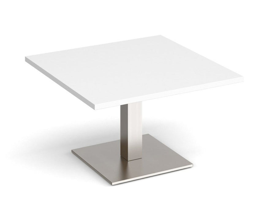 Brescia - Square Coffee Table - Brushed Steel Base.