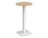 Brescia - Circular Poseur Table - White Base.