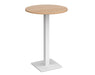 Brescia - Circular Poseur Table - White Base.