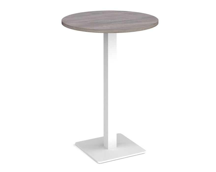 Brescia - Circular Poseur Table - White Base