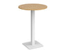 Brescia - Circular Poseur Table - White Base.