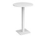 Brescia - Circular Poseur Table - White Base.